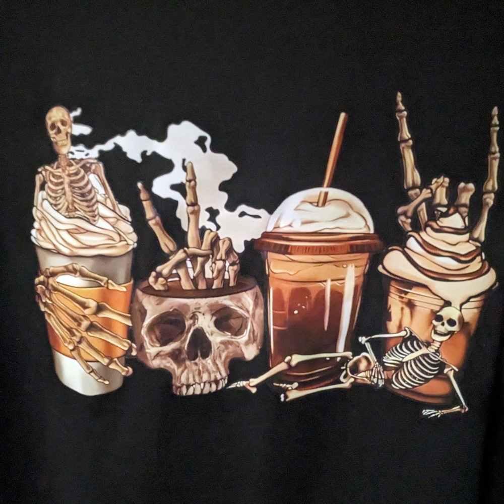 Skeleton Coffee Graphic Tee